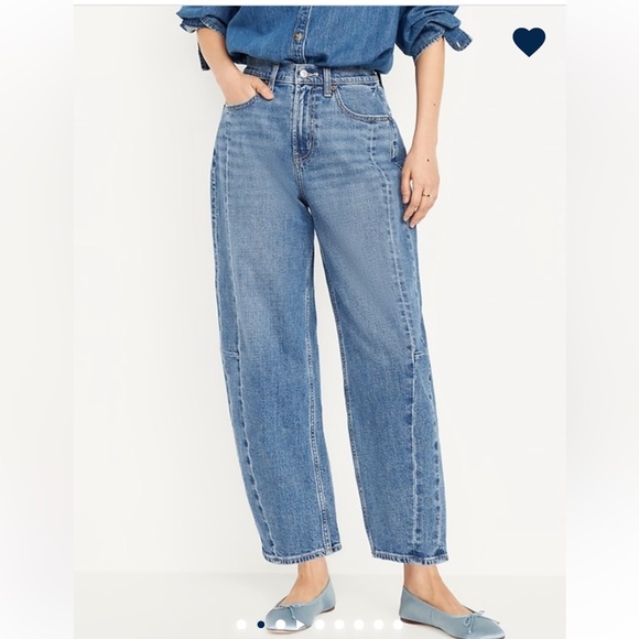 Old Navy Denim - Old Navy Women's High Rise Barrel Leg Ankle Jeans Size 16 NEW